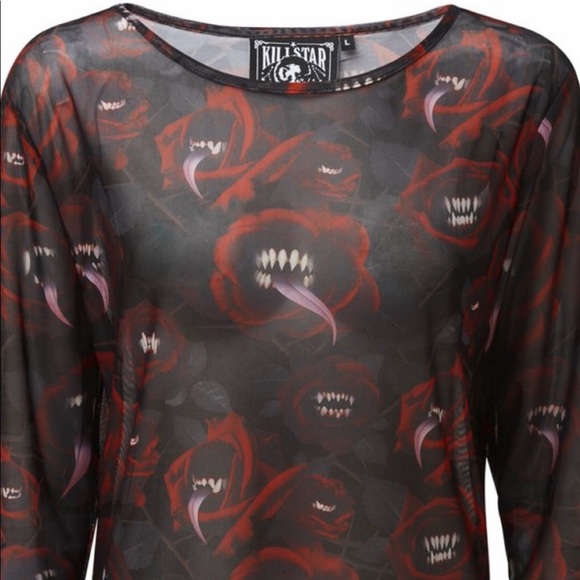 NWT KILLSTAR Levi Mesh Top goth witch punk witch - Picture 2 of 3